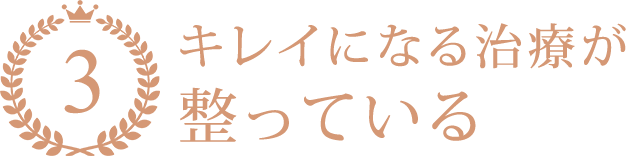 綺麗になる治療が整っている